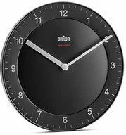 Zegary - Braun klasyczny radiowy zegar ścienny do strefy środkowej Europy (MEZ/GMT+1) z cichym mechanizmem zegarowym, czytelny cyferblat o średnicy 20 cm w kolorze czarnym, model BC06B-DCF BC06B-DCF - miniaturka - grafika 1