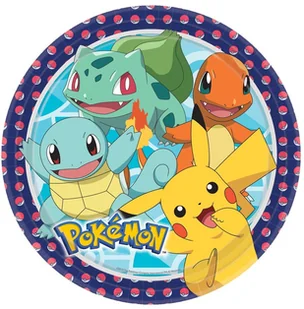 Amscan Talerzyki urodzinowe Pokemon 23 cm 8 szt 9904820 - Naczynia i sztućce jednorazowe - miniaturka - grafika 2