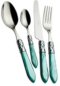 Zestawy sztućców - Bugatti alcvm-S4250 Aladdin zestaw sztućców, 24-częściowy serwis stołowy, ze stali nierdzewnej/ABS wodna zieleń 39 x 27 x 5 cm ALCVM-S4250 - miniaturka - grafika 1