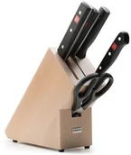 Noże kuchenne - Wüsthof Zestaw noży z jasnym blok, z dłutem, z temperówką i nożyczki 6 kawałek - miniaturka - grafika 1