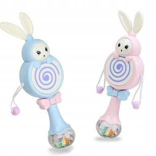 Grzechotka Gryzak Zabawka Interaktywna Królik - Szumiące zabawki - miniaturka - grafika 4