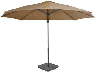 vidaXL Parasol ogrodowy z przenośną podstawą, taupe - Parasole ogrodowe - miniaturka - grafika 2