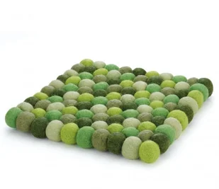 Cilio LANA VERDE PODKŁADKA POD GORĄCE NACZYNIA OWCZA WEŁNA ZIELONA CI-469905 - Podstawki pod garnki - miniaturka - grafika 2