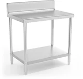 Stoły gastronomiczne - Royal Catering Stół roboczy - 90 x 60 cm - 210 kg - stal nierdzewna - rant RCAT-90/60-N - miniaturka - grafika 1