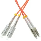 Patchcordy - Opto Patchcord Opto LC/UPC-SC/UPC MM OM1 duplex 0,5m - miniaturka - grafika 1