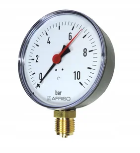 Afriso Manometr 10 bar Tarcz Fi 100mm Złącze Dolny - Akcesoria grzewcze - miniaturka - grafika 2