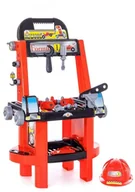 Mały majsterkowicz - Wader Quality Toys Zestaw Majsterkowicza "Super Mechanik" + Zestaw Narzędzi Klocki Konstrukcyjne "Wynalzca" QT Polesie 29610 - miniaturka - grafika 1