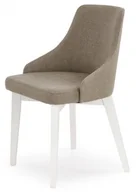 Krzesła - Beżowe tapicerowane krzesło drewniane w skandynawskim stylu R7-D90 - miniaturka - grafika 1