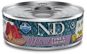 Mokra karma dla kotów - FARMINA FARMINA N&D Cat Natural Tuna & Shrimp 80 g mokra karma dla kota - miniaturka - grafika 1