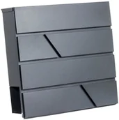 Skrzynki na listy - Domino Skrzynka na listy z tubą 37 x 37 x 10 cm A4 CARLO antracytowa - miniaturka - grafika 1