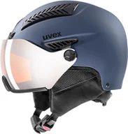 Kaski narciarskie - Uvex hlmt 600 Visor Kask, blue mat 53-55cm 2019 Kaski narciarskie S5662364004 - miniaturka - grafika 1