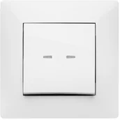 Gniazdka elektryczne - Berker pojedynczy Elektro-Plast Volante z podświetleniem biały - miniaturka - grafika 1