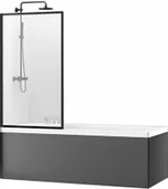 Parawany nawannowe - Rea K7390 PARAWAN NAWANNOWY LAGOS FIX 80 BLACK - miniaturka - grafika 1