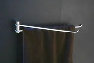 Wieszaki łazienkowe - Art Platino Liwio Wieszak na ręczniki dwuramienny, chrom LIW-56025 - miniaturka - grafika 1