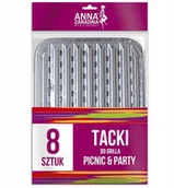 Akcesoria do grilla - Anna Zaradna Tacki Do Grilla Prostokątne 8 Sztuk - miniaturka - grafika 1