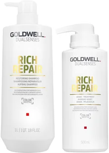 Goldwell DUALSENSES RICH REPAIR Szampon 1000 ml + Kuracja 500 ml 0000052706 - Szampony do włosów - miniaturka - grafika 2