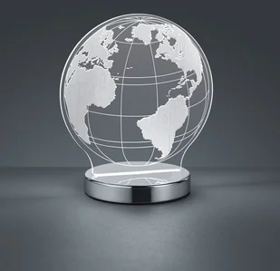 Trio RL Globe R52481106 lampka stołowa lampa 1x7W LED 3000+4000+6500K chrom / transparentny - Lampy stojące - miniaturka - grafika 3