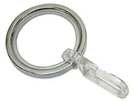 Karnisze - Gardinia 31058 pierścienie pierścienie/pierścienie do firan do karniszy z wkładką poprawiającą ślizg i haczykami do układania fałd, seria Chicago, średnica 20 MM, chrom 31058 - miniaturka - grafika 1