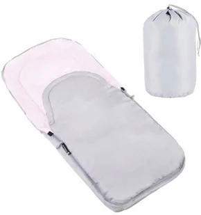 Śpiworek do wózka 4w1, śpiwór do sanek, gondoli z torbą 90 cm szaro-różowy SB0034 - Śpiworki dla dzieci - miniaturka - grafika 2