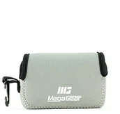 Akcesoria fotograficzne - MegaGear megagear "ultralekki" neopren torba na aparat  pokrowiec ochronny do Canon PowerShot SX710 HS, G15, G16, SX720 HS, sx730 HS z karabińczykiem do prostego zawsze mieć przy sobie, szary MG1246 - miniaturka - grafika 1