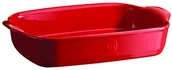 Formy do ciast - Emile Henry wysokiej jakości naczynie do zapiekania Gratin kształt z ceramiki do wina/czerwony 36 x 23 cm 2,94l Made in France 349652 - miniaturka - grafika 1