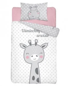 Pościel bawełniana 100x135 3444 A Żyrafa Hipcio - Pościel - miniaturka - grafika 2