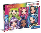 Puzzle - Clementoni Rainbow High Supercolor Brilliant High 104 elementy, 6 lat Dziecko, Cartoon Puzzle wykonane we Włoszech, 20343, Wielokolorowy, Średni 20343 - miniaturka - grafika 1