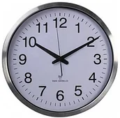 Zegary - Perel Perel ALUMINIOWY ZEGAR SCIENNY atomowy, sterowany DCF -  50 cm WC104 - miniaturka - grafika 1