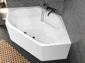 Wanny z hydromasażem - Riho Winnipeg Plug&amp;Play wanna wielokątna z obudową + nóżki 145x145cm BD73 - miniaturka - grafika 1