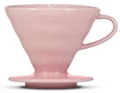 Zaparzacze i kawiarki - Hario Ceramiczny dripper V60-02 fioletowy + 40 szt. filtrów - miniaturka - grafika 1