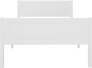 vidaXL Lumarko Rama łóżka z litego drewna sosnowego, biała, 100 x 200 cm 322104 - Łóżka - miniaturka - grafika 4