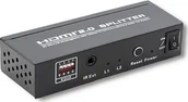 Rozgałęźniki - Qoltec Rozdzielacz aktywny Splitter HDMI v 2.0 | 1x2 | EDID+IR 52356 - miniaturka - grafika 1
