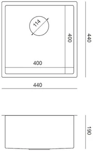 QUADRON Zlewozmywak PAUL stal MF4444BS_U - Zlewozmywaki - miniaturka - grafika 2