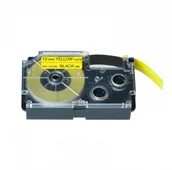 Papier do drukarek - Casio Taśma zamiennik XR-12YW1, 12mm x 8m czarny druk / żółty podkład - miniaturka - grafika 1