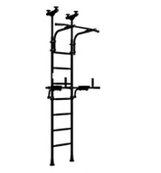 Wyposażenie sportowe i gimnastyczne - Małpiszon Drabinka gimnastyczna czarna rozporowa + poręcze 01.20.7.06.410.04.00-02 - miniaturka - grafika 1