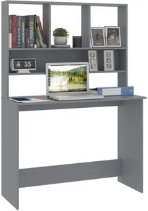 vidaXL vidaXL Biurko z półkami, szare, 110x45x157 cm - Biurka - miniaturka - grafika 3