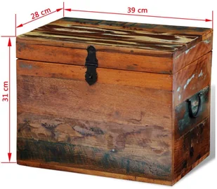 vidaXL vidaXL Skrzynia z drewna odzyskanego - Pudła i pojemniki do przechowywania - miniaturka - grafika 7