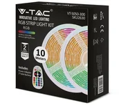 Taśmy LED - v-tac Taśma LED V-TAC Zestaw RGB SMD5050 2x5mb Pilot Sterownik Zasilacz VT-5050-300 RGB 500lm - miniaturka - grafika 1