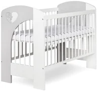 Łóżeczka i kojce - Klupś Nel, Łóżeczko, Serce, Biały /Popiel - miniaturka - grafika 1