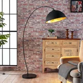 Lampy stojące - Lindby „LW Curved Stehleuchte Jonera” „schwarz und golden” - miniaturka - grafika 1