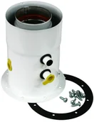 Piece i kotły grzewcze - Termet Adapter prosty Spiroflex 60/100 mm biały do kotłów kondensacyjnych - miniaturka - grafika 1