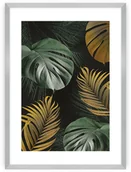 Obrazy i zdjęcia - Dekoria Plakat Golden Leaves I 70 x 100 cm Ramka Srebrna 223G-000-50 - miniaturka - grafika 1