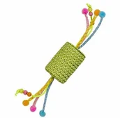 Zabawki dla kotów - Duvo+ DUVO ZAB KOT ROLKA ZE SZNURKAMI YELLOW 22x4 5x4 5cm 12092 OF-A-VAT016314 - miniaturka - grafika 1