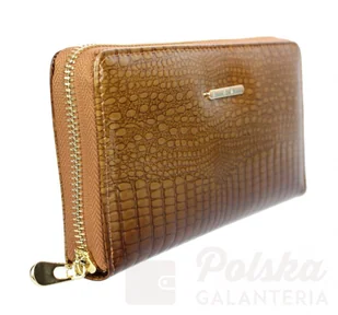 Jennifer Jones Portfel Damski Skóra Naturalna Lakierowana Duży Z Metalowym Suwakiem Piórnik JJ5247 - Portfele - miniaturka - grafika 11