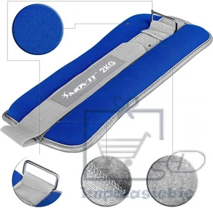 Movit Neoprenowe ciężarki mankiety odblaskowe - 2 x 2 kg - Pozostały sprzęt siłowy - miniaturka - grafika 16