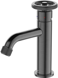 Laveo Bateria umywalkowa z korkiem Klik-Klak grafit MURO BAU 922D - Baterie umywalkowe - miniaturka - grafika 6