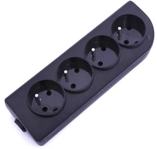 Listwa Przedłużacza 4-GNIAZDA 250V/16A Czarna 0748 - Adaptery i przejściówki - miniaturka - grafika 2