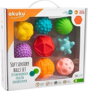 Akuku Piłeczki Sensoryczne Sensory Zestaw Piłeczek - Zabawki sensoryczne - miniaturka - grafika 2