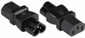 Kable - Good Connections Adapter prądu wtyczki IEC C6 (prosty) do gniazda IEC C13 (prosty), UL - adapter sieciowy/adapter sieciowy - czarny PA-0630S - miniaturka - grafika 1