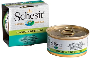Schesir Tuńczyk z szynką w bulionie 70g - Mokra karma dla kotów - miniaturka - grafika 2